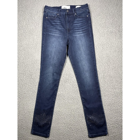 Sam Edelman Denim - Sam Edelman Jeans Womens 28 Dark Wash Blue High Rise Skinny Studded Ankle Denim
